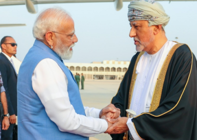 Prime Minister Narendra Modi arrives in Oman on two-day visit