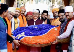 Union Minister Kiren Rijiju offers chadar on behalf of PM Modi at Ajmer Sharif Dargah during 814th annual Urs