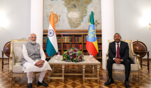 प्रधानमंत्री नरेंद्र मोदी ने इथियोपिया के प्रधानमंत्री अबी अहमद अली के साथ की वार्ता
