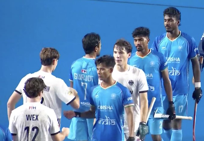 पुरुष जूनियर हॉकी विश्व कप के सेमीफाइनल में मेजबान भारत को 5-1 से हरा फाइनल में पहुंचा जर्मनी