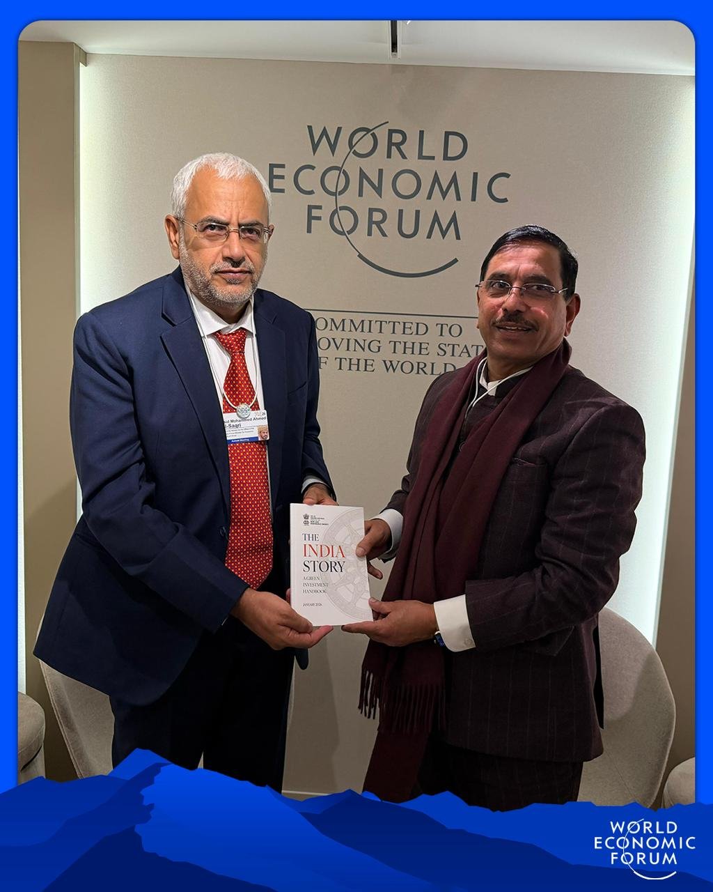 কেন্দ্রীয় পুনর্নবীকরণযোগ্য শক্তিমন্ত্রী প্রহ্লাদ যোশী গতকাল সুইজারল্যান্ডের ডাভোসে ওমানের উপ-প্রধানমন্ত্রীর অর্থনৈতিক উপদেষ্টা ডক্টর সৈয়দ মহম্মদ আহমেদ আল সাক্রির সঙ্গে এক বৈঠকে মিলিত হন।