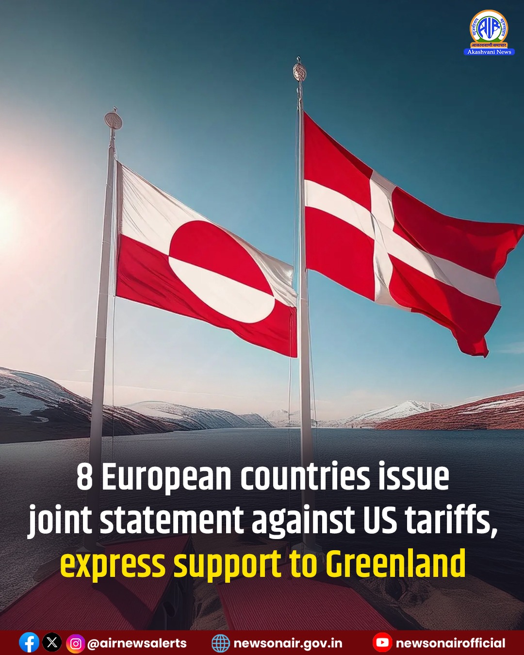 Eight European Countries unite against tariff threats & stand in solidarity with Greenland