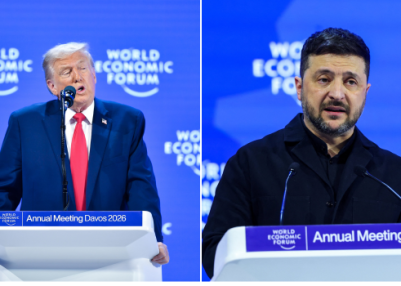 US President Trump holds talks with his Ukrainian counterpart at Davos