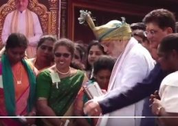 Union Home Minister Amit Shah today celebrates Pongal with party workers at Tiruchirapalli