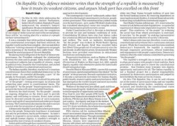 PM Modi says citizens are at centre of governance, sharing article by Defence Minister Rajnath Singh 