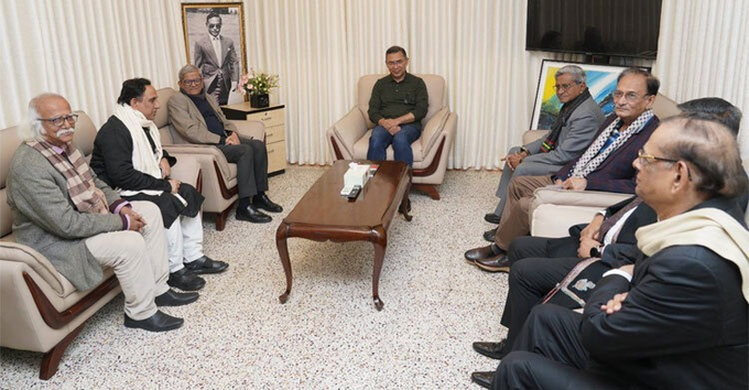 बांग्‍लादेश: हिन्‍दू-बौद्ध-ईसाई एकता परिषद के नेताओं ने बीएनपी के कार्यकारी अध्‍यक्ष तारिक़ रहमान से की मुलाकात
