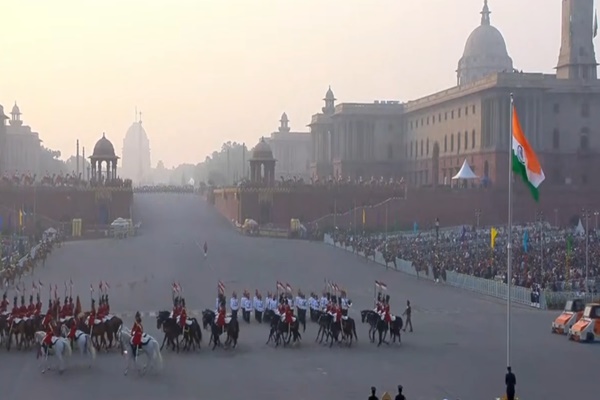 Beating Retreat Ceremony Marks Culmination of 77th Republic Day Celebrations