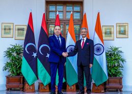 EAM Dr S Jaishankar meets his Libyan counterpart Eltaher Elbaour in Delhi
