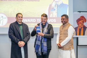 CM Fadnavis arrives to attend World Economic Forum in Davos; Marathi community welcomes him with enthusiasm