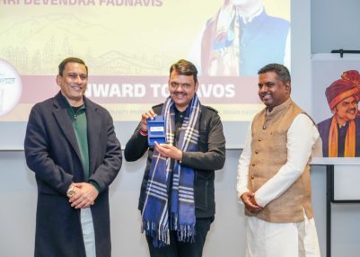 CM Fadnavis arrives to attend World Economic Forum in Davos; Marathi community welcomes him with enthusiasm
