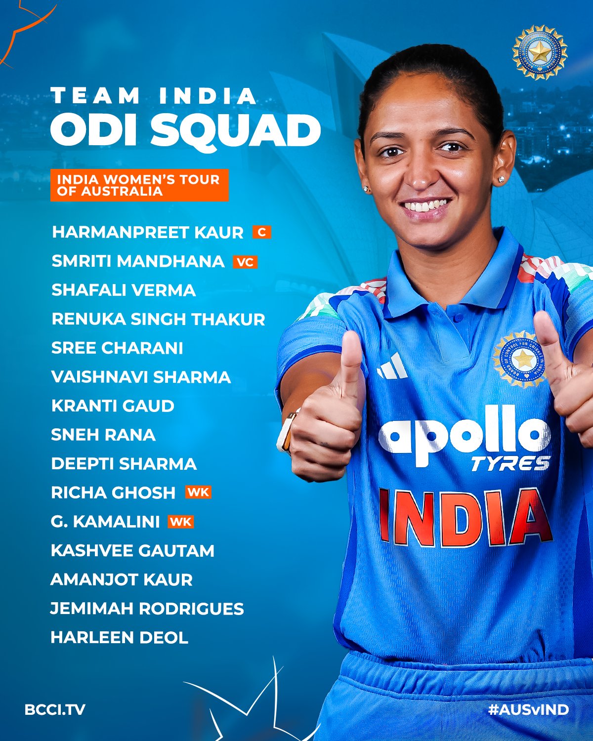 BCCI announces India Women’s squads for their tour of Australia in February & March
