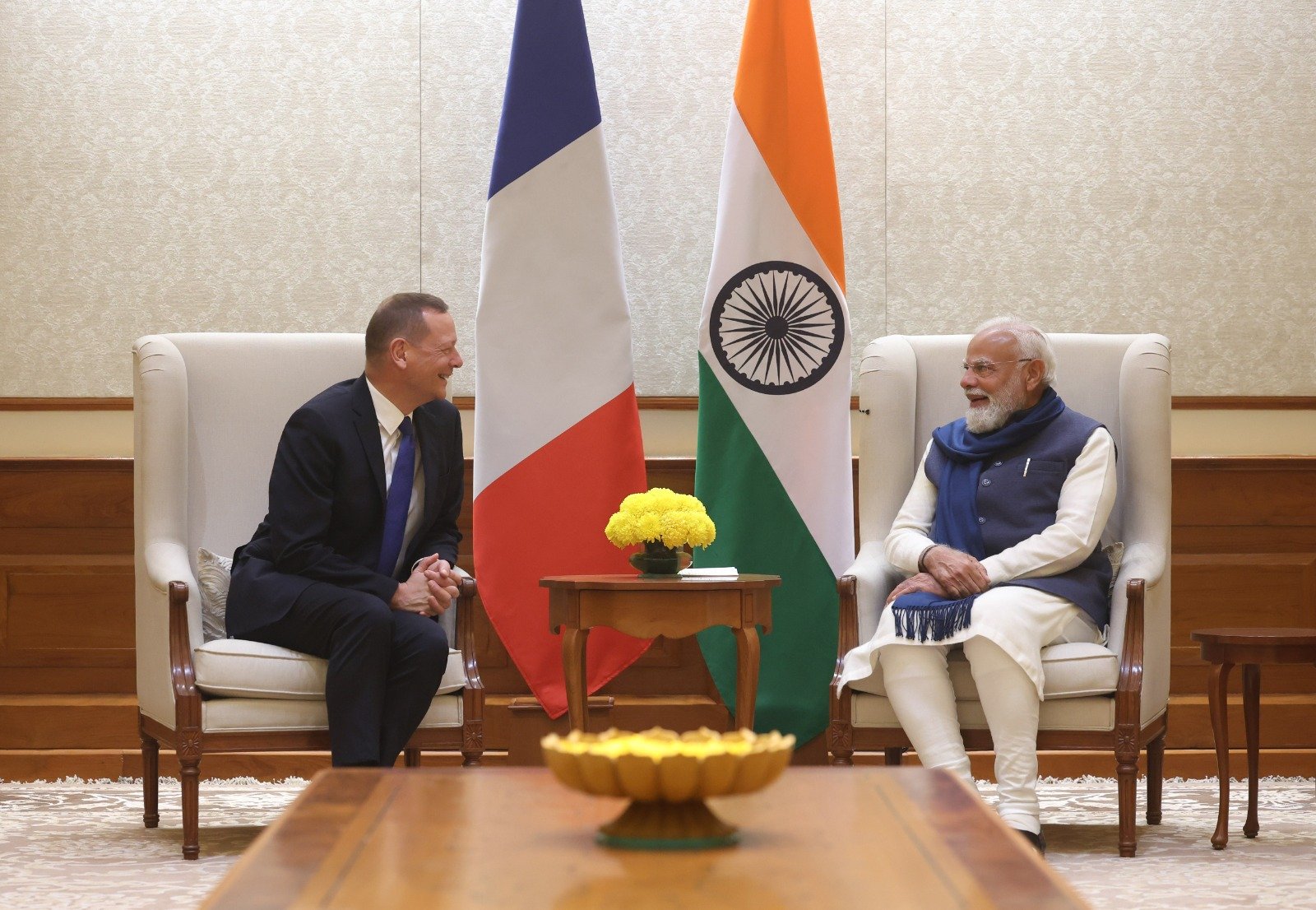 PM Modi meets Emmanuel Bonne, Diplomatic Advisor to French President Macron