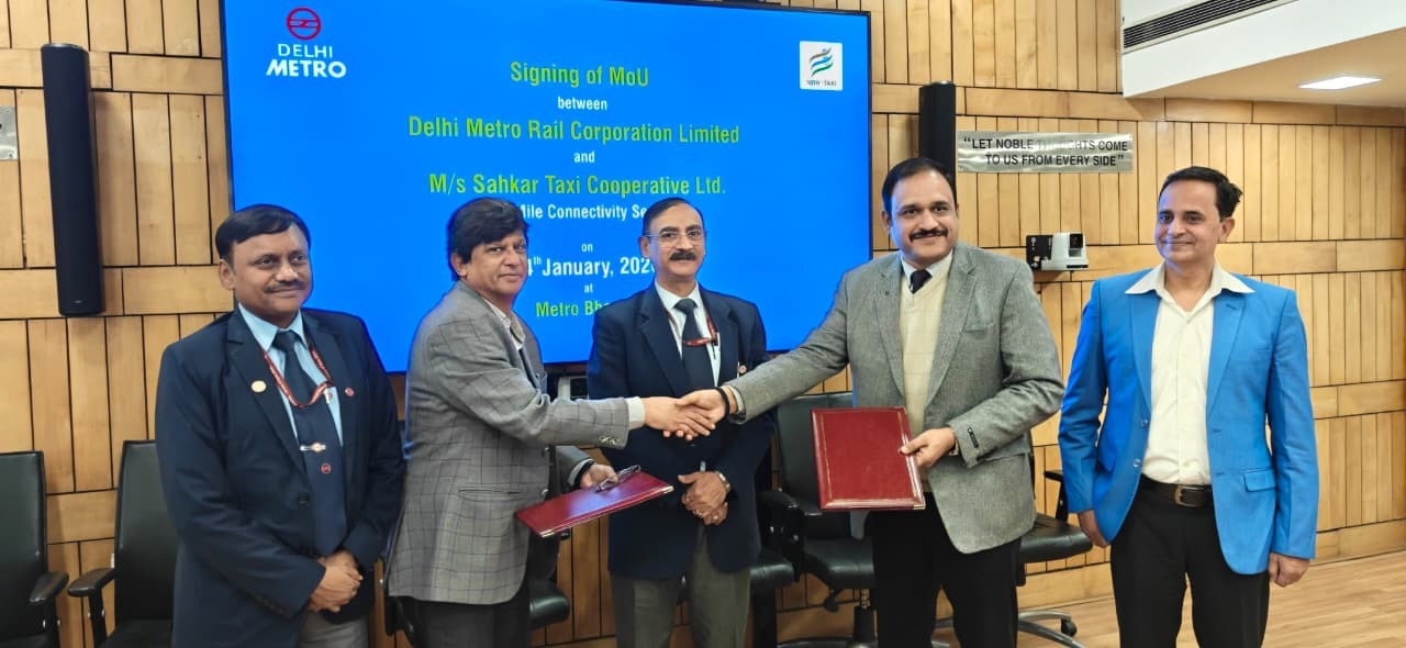दिल्‍ली: डीएमआरसी ने सहकार टैक्सी कोऑपरेटिव लिमिटेड के साथ किया समझौता