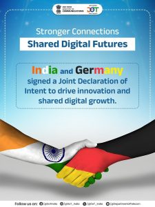 भारत और जर्मनी ने दूरसंचार सहयोग पर एक संयुक्त आशय घोषणा पत्र पर हस्ताक्षर किए