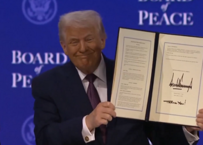 US President Trump signs charter to formally launch Board of Peace initiative at WEF in Davos