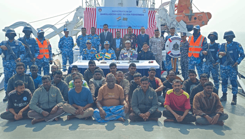 23 भारतीय और 128 बांग्लादेशी मछुआरे जहाज सहित स्वदेश लौटे