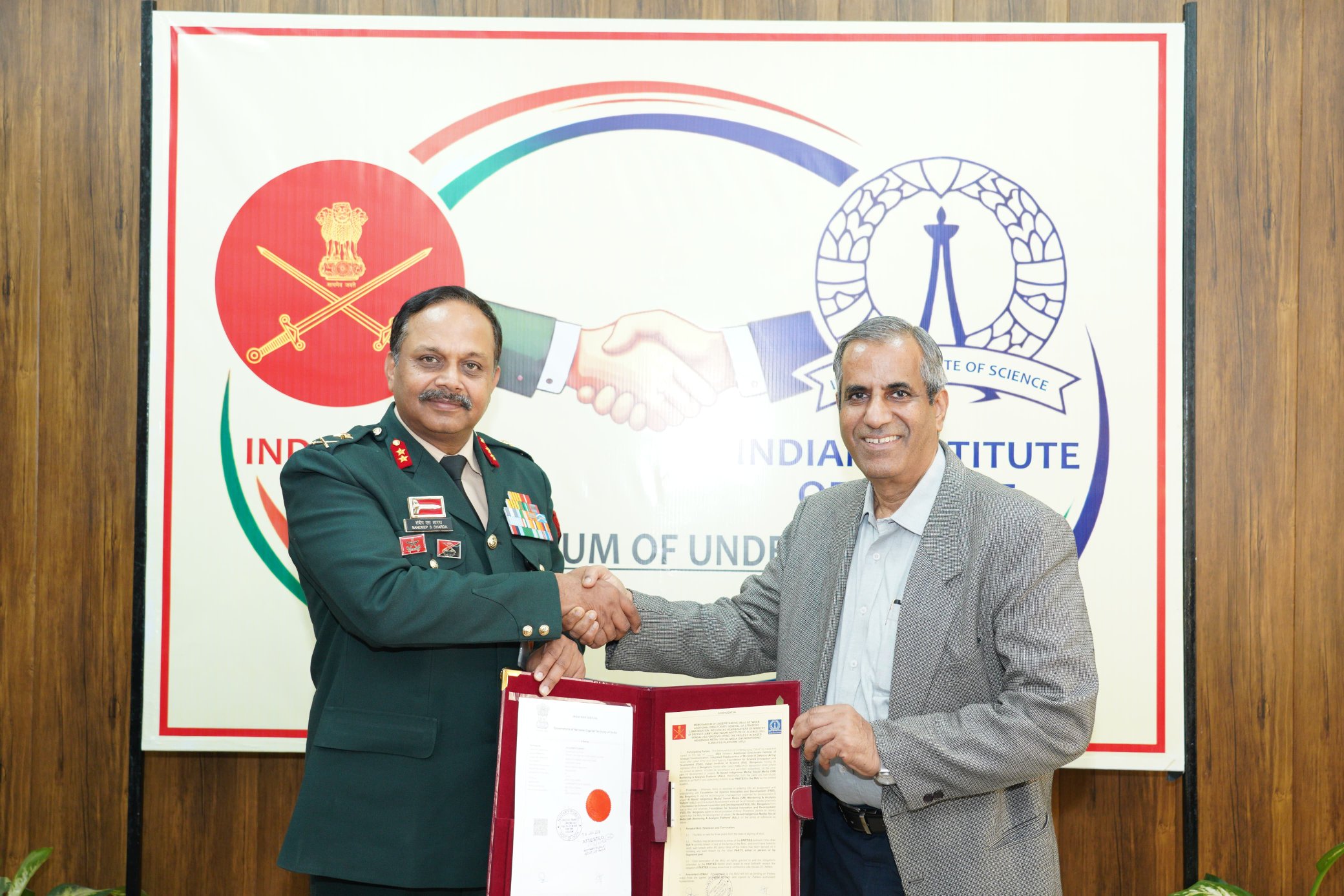 Indian Army signs MoU with IISc Bengaluru to develop indigenous AI system