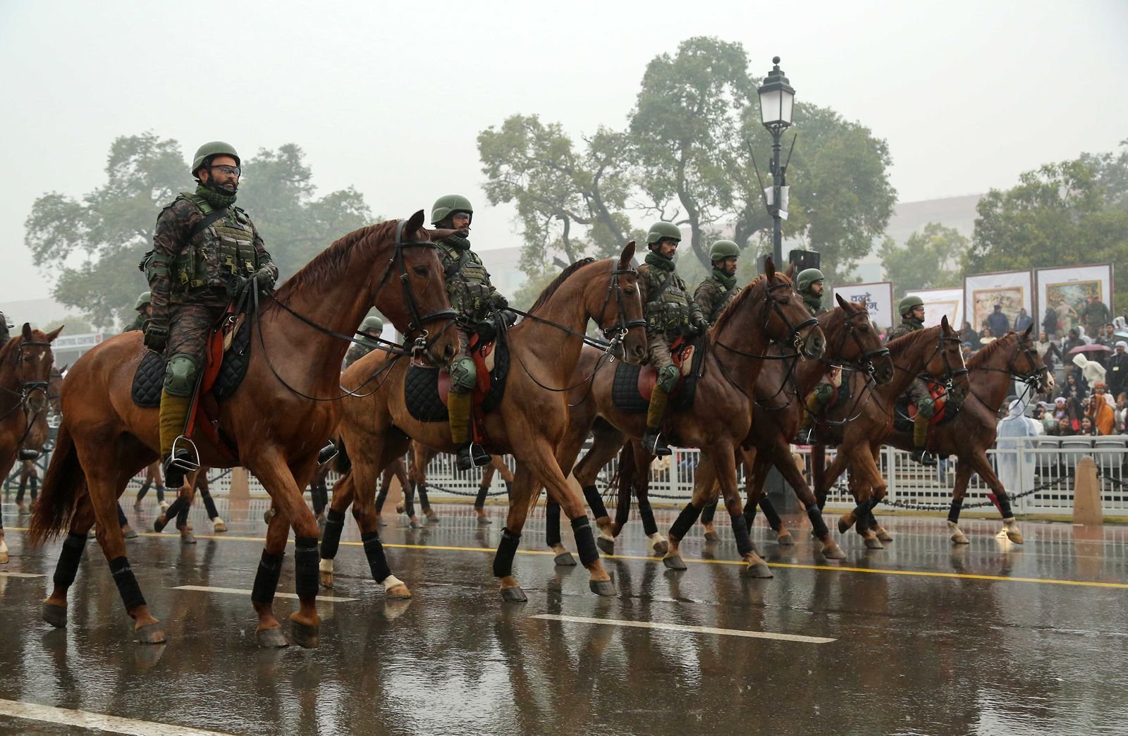 Preparations underway at Kartavya Path for 77th Republic Day Parade