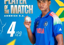 U-19 Men’s World Cup: India Beat New Zealand by Seven Wickets