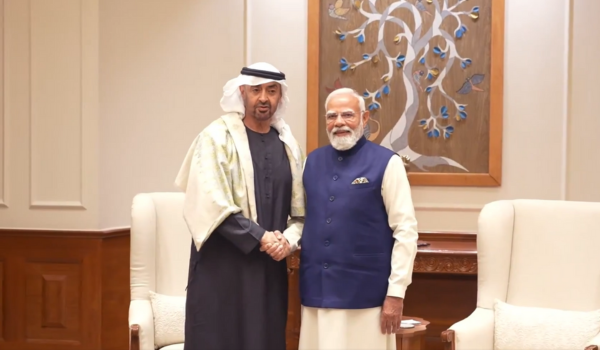 PM Modi holds talks with UAE President Sheikh Mohamed bin Zayed Al Nahyan in New Delhi
