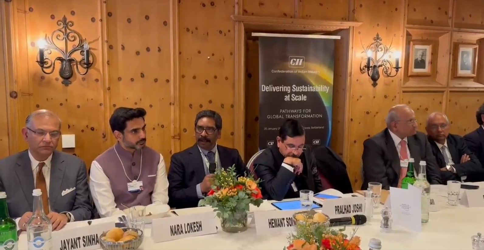 Jharkhand CM Hemant Soren participates in CII-organised global sustainability roundtable at World Economic Forum in Davos 