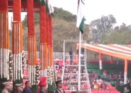 Lieutenant Governor Manoj Sinha unfurls national flag at UT-level Republic Day at Maulana Azad Stadium in Jammu