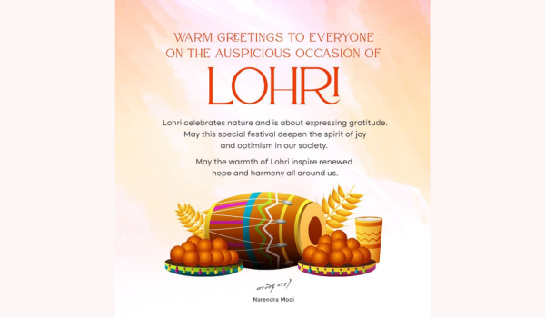 PM Narendra Modi extends greetings to citizens on Lohri