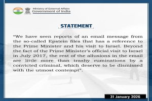India dismisses ‘Epstein Files’ Email referencing PM Modi’s Israel visit
