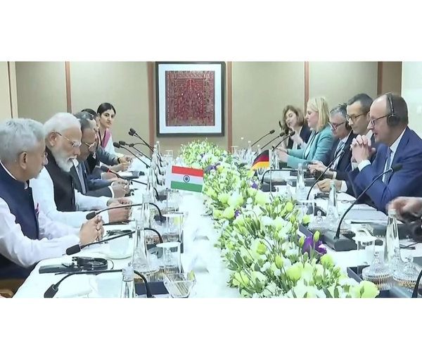 PM Modi and German Chancellor Friedrich Merz hold delegation-level talks at Mahatma Mandir in Gandhinagar