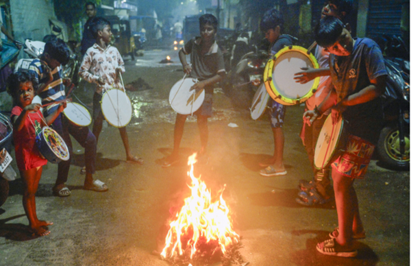 Bhogi is being celebrated with traditional fervour in Tamil Nadu & Telangana
