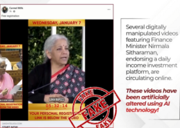 Govt debunks fake video claiming FM Nirmala Sitharaman promoted investment scheme