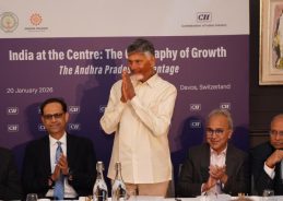 CM N. Chandrababu Naidu says Andhra Pradesh is one of best destinations for investment at World Economic Forum in Davos 