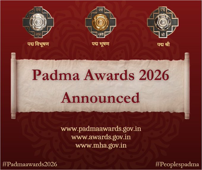Govt announces 131 Padma awards, with former Kerala CM V.S. Achuthanandan & veteran actor Dharmendra, among other recipients
