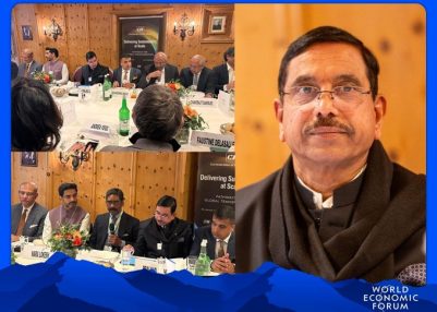 Union Minister Pralhad Joshi addresses on ‘Delivering Sustainability at Scale: Pathways for Global Transformation’ at Davos