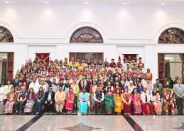 President Murmu meets with participants of Republic Day Parade at Rashtrapati Bhawan