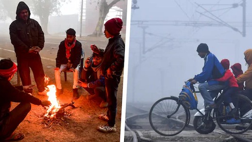 उत्तर भारत में कड़ाके की ठंड, अगले तीन दिन शीतलहर और घने कोहरे का अनुमान