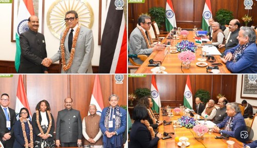 लोकसभा अध्यक्ष ओम बिरला ने त्रिनिदाद और टोबैगो के अपने समकक्षों से की मुलाकात