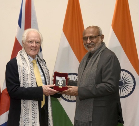 उपराष्ट्रपति सी.पी. राधाकृष्णन ने संसद भवन में ब्रिटेन के हाउस ऑफ लॉर्ड्स के अध्यक्ष से मुलाकात की