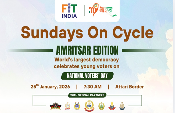 Sports Authority of India to organise 58th edition of Fit India Sundays on Cycle at Attari Border on Jan 25