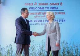 President of European Commission Ursula von der Leyen arrives on her official visit to India