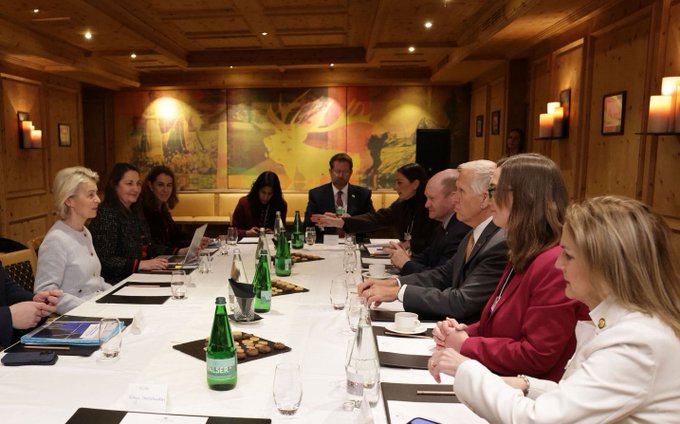 European Commission President Ursula Leyen meets bipartisan delegation from US congress in Davos