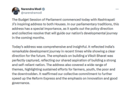 PM Modi says President Murmu’s address reflected India’s remarkable development journey