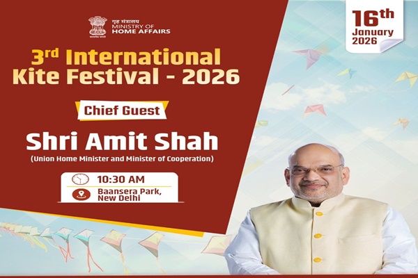 Home Minister Amit Shah to Inaugurate 3rd International Kite Festival in New Delhi