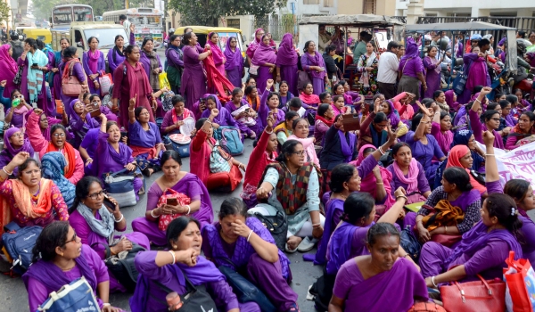 ASHA workers stage protest in Kolkata seeking Rs 15,000 monthly honorarium