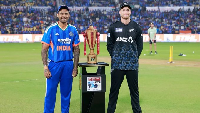 رائے پور میں بھارت اور نیوزی لینڈ کے درمیان دوسرا ٹی-ٹوینٹی بین الاقوامی میچ جاری ہے