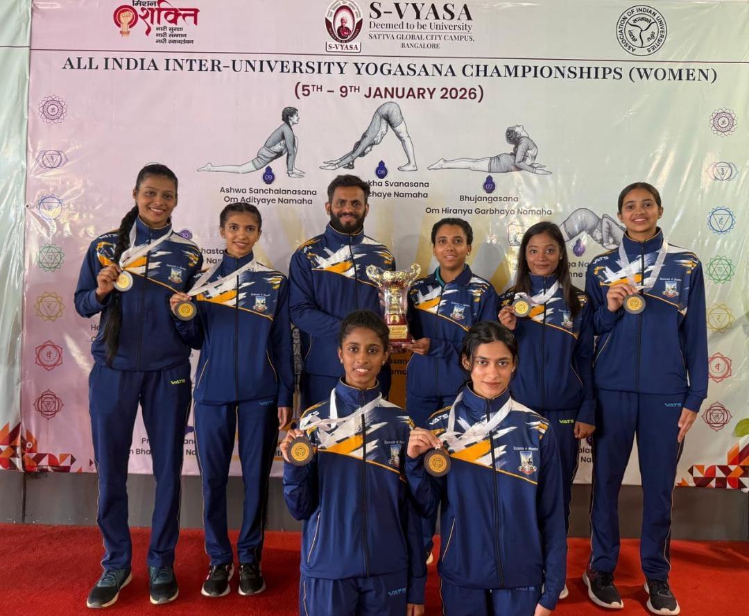 अखिल भारतीय आंतरविद्यापीठ योगासन स्पर्धेत मुंबई विद्यापीठाचा तृतीय क्रमांक