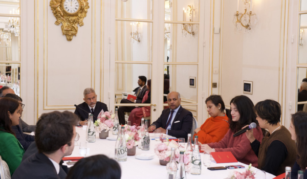 EAM Jaishankar interacts with participants of French-Indian Young Talents Program in Paris