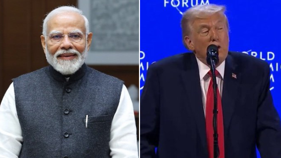 દાવોસમાં વર્લ્ડ ઇકોનોમિક ફોરમમાં અમેરિકાના રાષ્ટ્રપતિ ડોનાલ્ડ ટ્રમ્પે પ્રધાનમંત્રી નરેન્દ્ર મોદીની પ્રશંસા કરી
