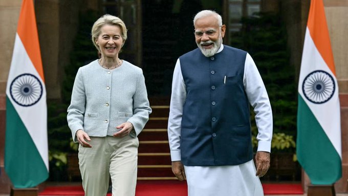 India & EU conclude official-level negotiations for proposed FTA; India-EU Security & Defence Partnership to be signed today