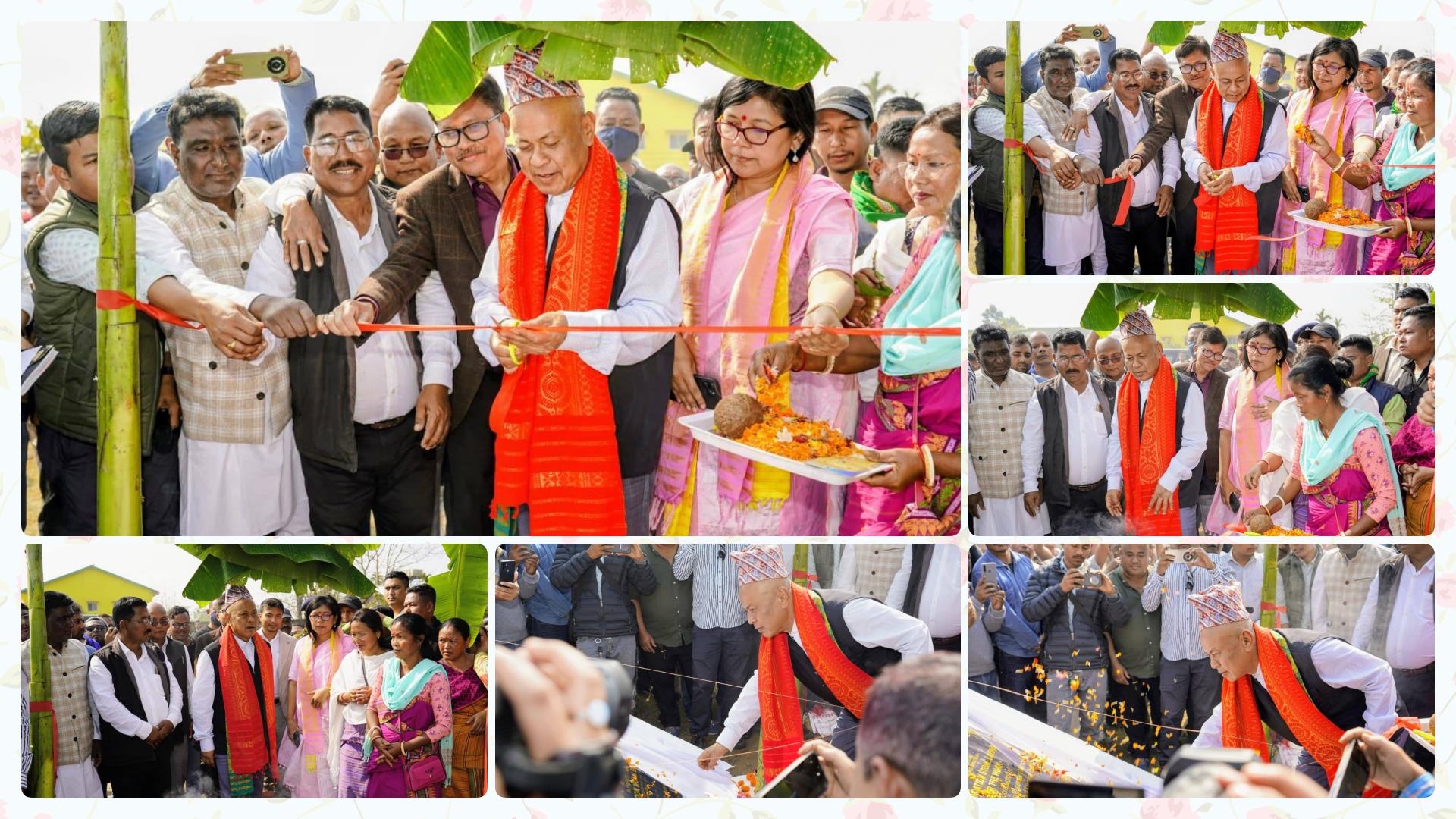 কোকৰাঝাৰত কেইবাটাও প্ৰকল্পৰ আধাৰশিলা বি টি চিৰ মুৰব্বী হাগ্ৰামা মহিলাৰীৰ